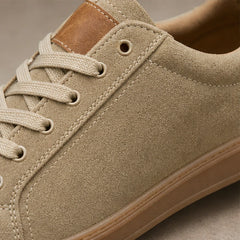 Denman Leather Sneakers - Khaki - suede sneakers - Hendlys - Image 4