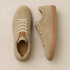 Denman Leather Sneakers - Khaki - lace-up sneakers - Hendlys - Image 5