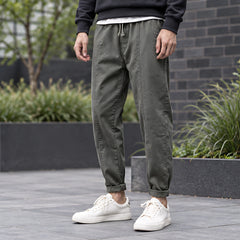 Devereux Men's Cuffed Tapered Jogger Pants - Olive - Men's Clothing > Pants > Jogger Pants - Hendlys - Image 1