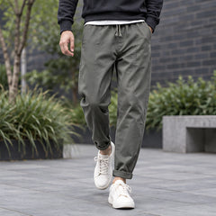 Devereux Men's Cuffed Tapered Jogger Pants - Olive - Men's Clothing > Pants > Jogger Pants - Hendlys - Image 2