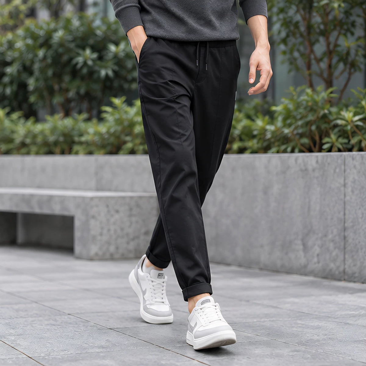Devereux Men's Cuffed Tapered Jogger Pants - Black - Men's Clothing > Pants > Jogger Pants - Hendlys - Image 2