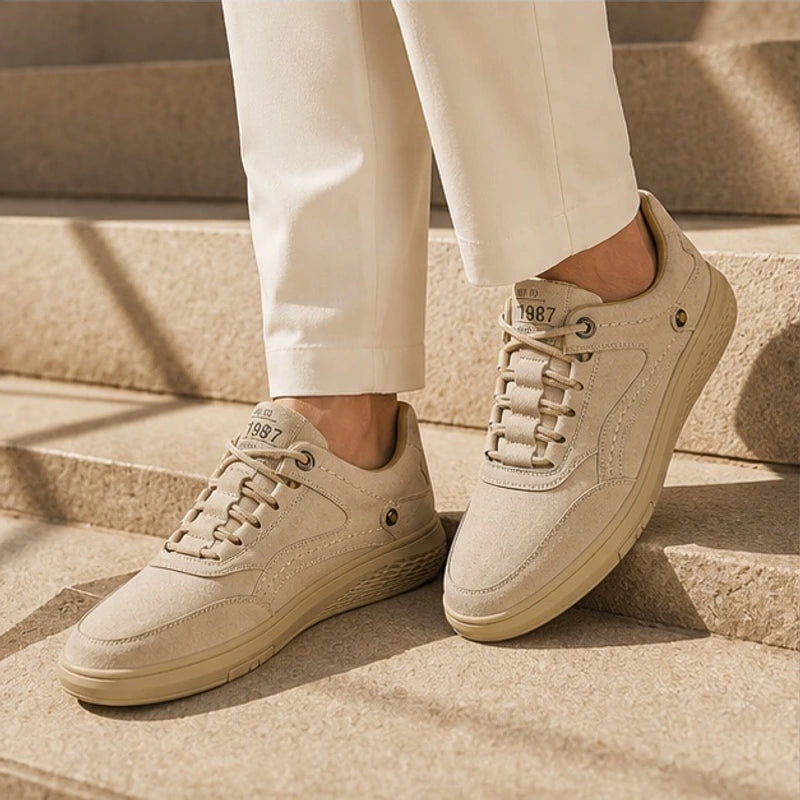 Dunmore 87's Suede Sneakers - Sand - Footwear > Sneakers > Casual Sneakers - Hendlys - Image 4