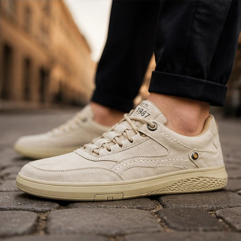 Dunmore 87's Suede Sneakers - Sand - Sneakers - Hendlys - Image 3