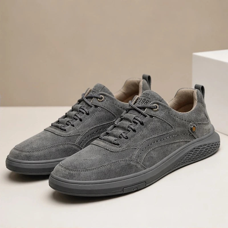 Dunmore 87's Suede Sneakers - Grey - apparel - Hendlys - Image 2