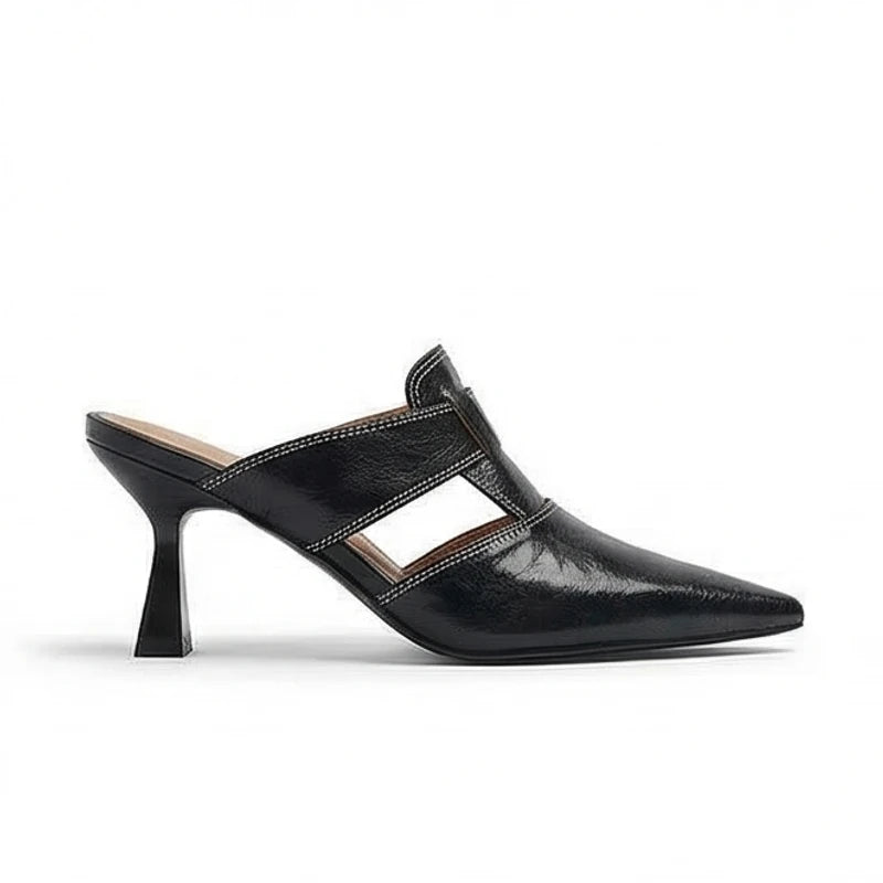 Myla Genuine Leather Pointed Toe Heels