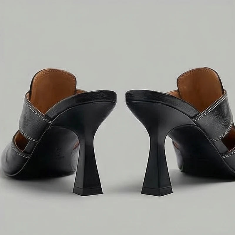 Myla Genuine Leather Pointed Toe Heels