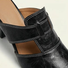 Myla Genuine Leather Pointed Toe Heels