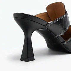 Myla Genuine Leather Pointed Toe Heels
