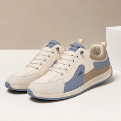 Eldridge Leather Sneakers - Blue - leather sneakers - Hendlys - Image 3