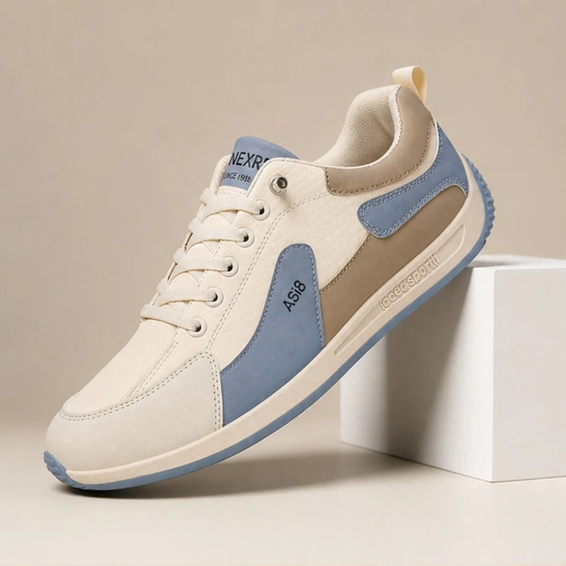 Eldridge Leather Sneakers - Blue - genuine leather - Hendlys - Image 4