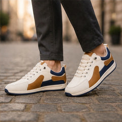Eldridge Leather Sneakers - Navy - Sneakers - Hendlys - Image 1