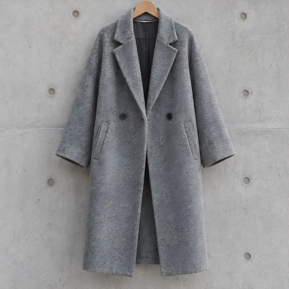 Eliane Women's Longline Wool-Blend Coat - Gray - female - Hendlys - Image 3