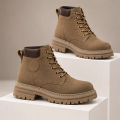 Elin Women's Lug-Sole Lace-Up Boots - Brown - Catalog Group: Footwear - Hendlys - Image 2