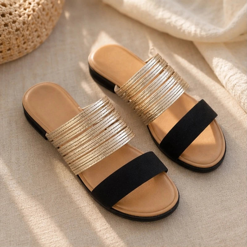 Elowen Orthopedic Open Toe Sandals - Black - orthopedic sandals - Hendlys - Image 3