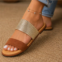 Elowen Orthopedic Open Toe Sandals - Brown - women's sandals - Hendlys - Image 2