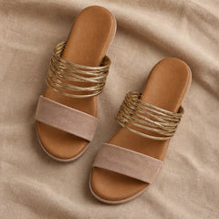 Elowen Orthopedic Open Toe Sandals - Khaki - orthopedic sandals - Hendlys - Image 3