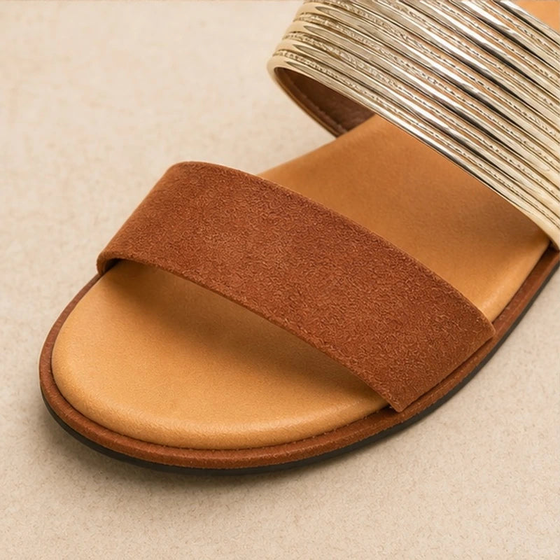 Elowen Orthopedic Open Toe Sandals - Brown - open toe - Hendlys - Image 4
