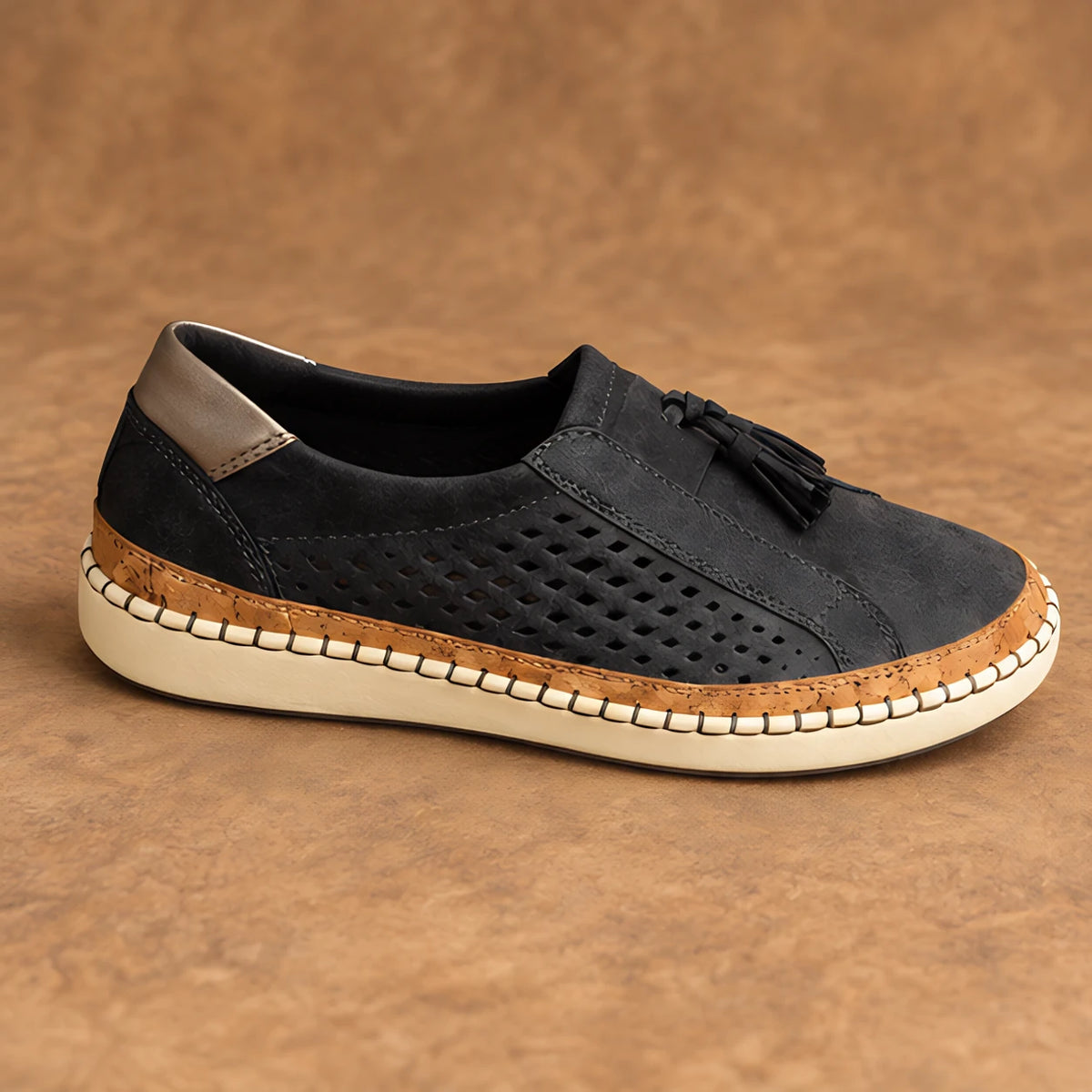 Elowen Women's Orthopedic Slip-On Shoes - Black - Footwear > Orthopedic Slip-On Shoes - Hendlys - Image 3