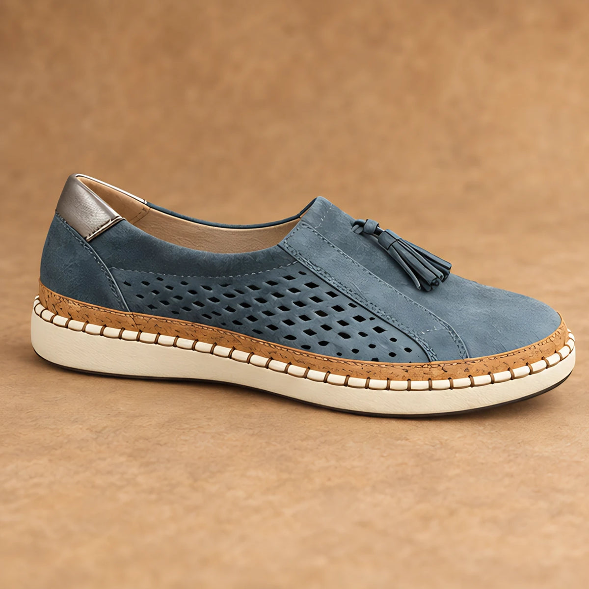 Elowen Women's Orthopedic Slip-On Shoes - Navy - Footwear > Orthopedic Slip-On Shoes - Hendlys - Image 3