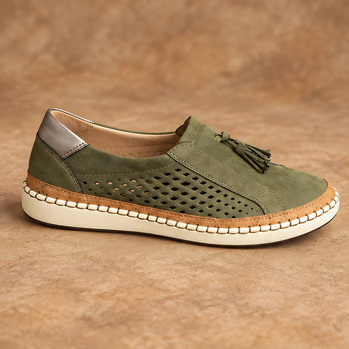 Elowen Women's Orthopedic Slip-On Shoes - Green - Footwear > Orthopedic Slip-On Shoes - Hendlys - Image 3