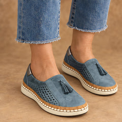 Elowen Women's Orthopedic Slip-On Shoes - Navy - Footwear > Orthopedic Slip-On Shoes - Hendlys - Image 1