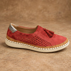 Elowen Women's Orthopedic Slip-On Shoes - Red - Footwear > Orthopedic Slip-On Shoes - Hendlys - Image 3