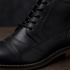 Everett Leather Boots - Black - genuine leather - Hendlys - Image 4