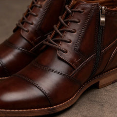 Everett Leather Boots - Brown - leather boots - Hendlys - Image 3