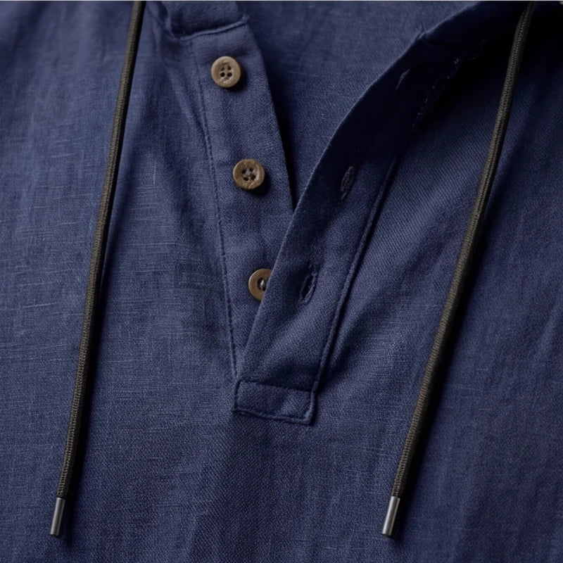 Brighton Hoodie Shirt - Navy - men's shirt - Hendlys - Image 2