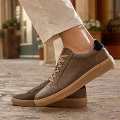 Fendleman Leather Sneakers - Brown - leather sneakers - Hendlys - Image 2