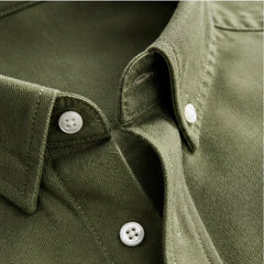 Henderson Cotton Oxford Shirt - Green - oxford shirt - Hendlys - Image 3