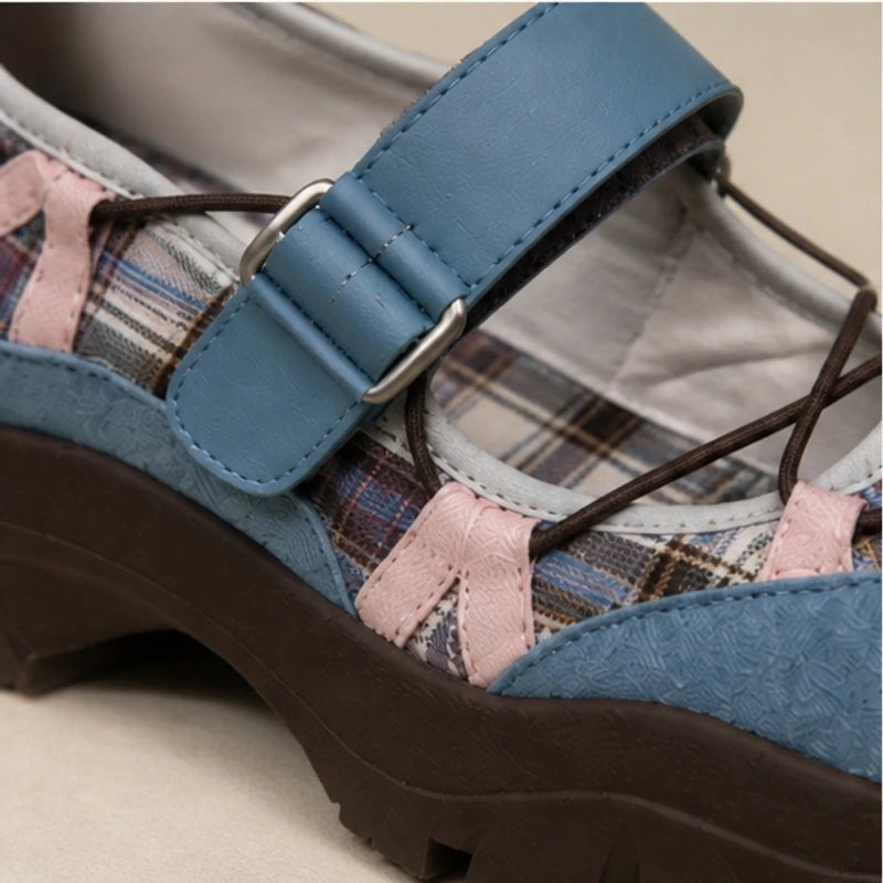 Florine Chunky Mary Janes - Blue - Footwear Style: Sneakers - Hendlys - Image 4