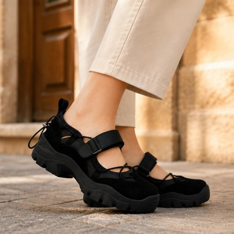 Florine Chunky Mary Janes - Black - Catalog Group: Footwear - Hendlys - Image 2