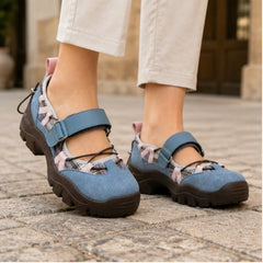 Florine Chunky Mary Janes - Blue - Women's Footwear > Mary Jane Sneakers - Hendlys - Image 1