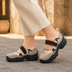 Florine Chunky Mary Janes - Beige - Catalog Group: Footwear - Hendlys - Image 2