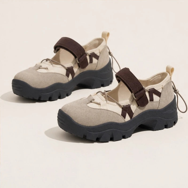 Florine Chunky Mary Janes - Beige - Department: Women - Hendlys - Image 3