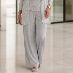 Galienne Sequined Wide-Leg Pant Set - Silver - Catalog Group: Clothing - Hendlys - Image 2