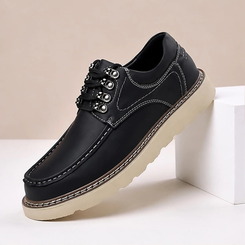 Garrick Genuine Leather Shoes - Black - men's shoes - Hendlys - Image 2