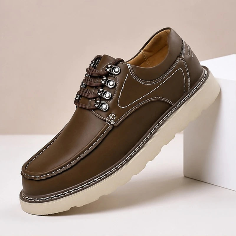 Garrick Genuine Leather Shoes - Brown - men's shoes - Hendlys - Image 2