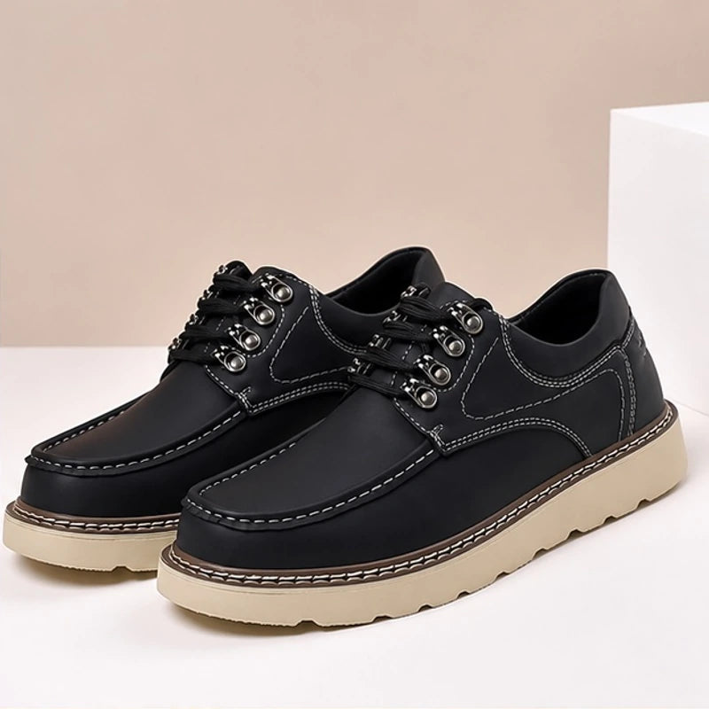 Garrick Genuine Leather Shoes - Black - genuine leather - Hendlys - Image 3