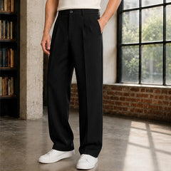 Garrick Tailored Pants - Black - Men's Clothing > Pants > Tailored Wide-Leg Pants - Hendlys - Image 1