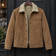 Greystone Men's Corduroy Sherpa Lined Jacket - Khaki - Men's Clothing > Outerwear > Corduroy Jackets - Hendlys - Image 2