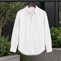 Greystone Men's Long Sleeve Cotton Chambray Shirt - White - Catalog Group: Clothing - Hendlys - Image 2