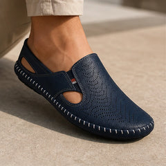 Lido Coastal Leather Sandal - Navy - leather sandals - Hendlys - Image 3
