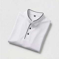 Jenson Polo Shirt - White - loose fit - Hendlys - Image 5