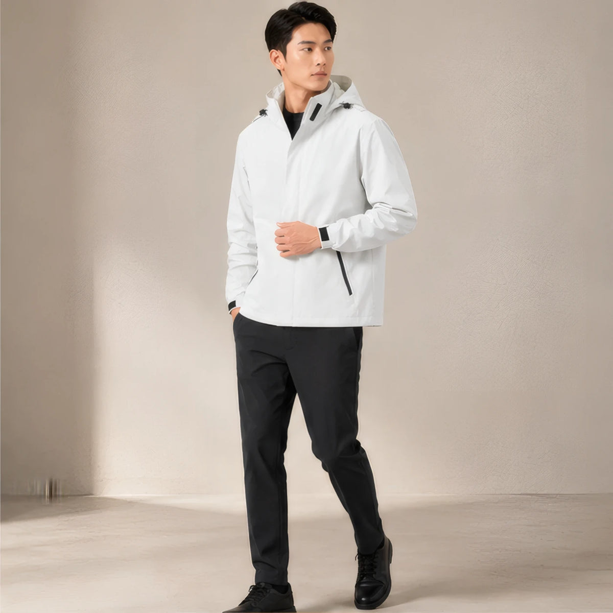Harlow Hooded Jacket - White - Catalog Group: Clothing - Hendlys - Image 2
