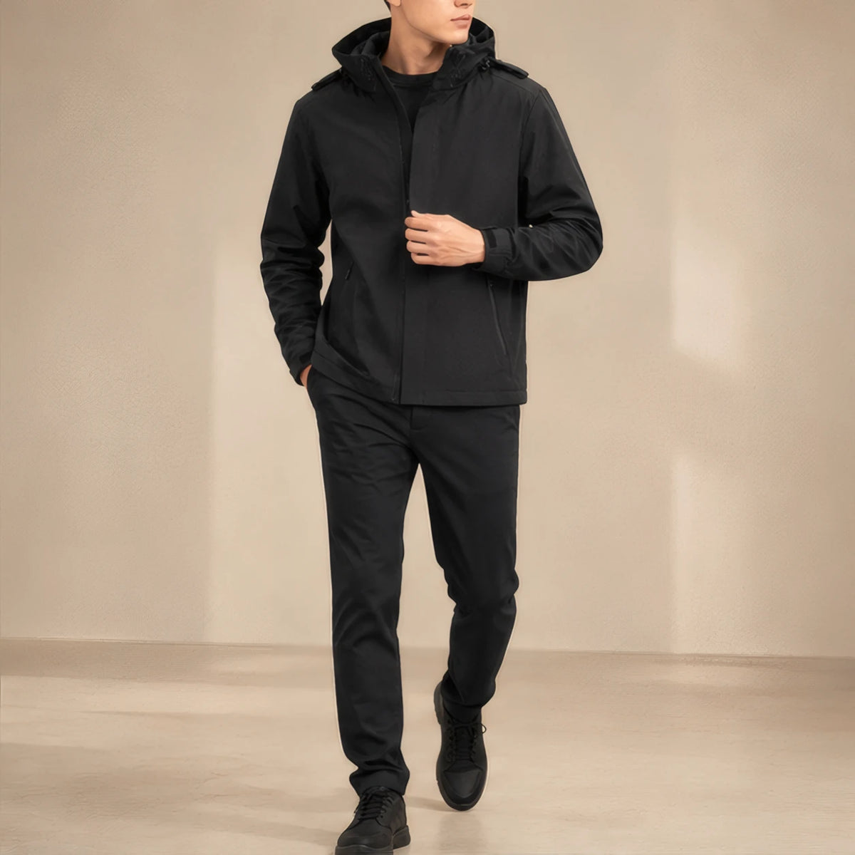Harlow Hooded Jacket - Black - Catalog Group: Clothing - Hendlys - Image 2