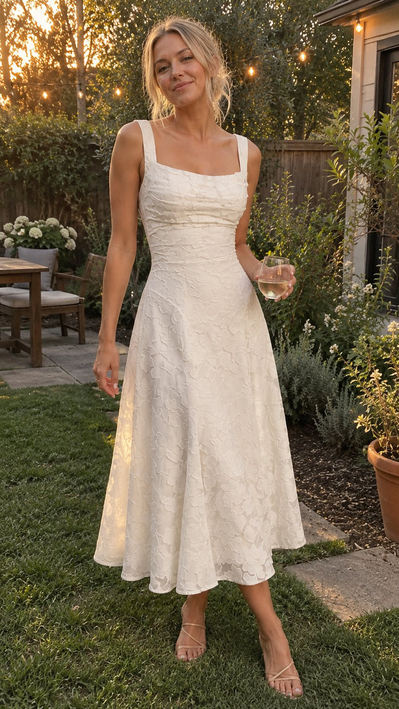 Customer photo of Arabella Lace Midi Dress (White)