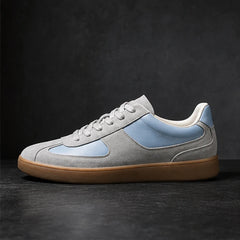 Hendrick Leather Sneakers - Gray Blue - suede sneakers - Hendlys - Image 4
