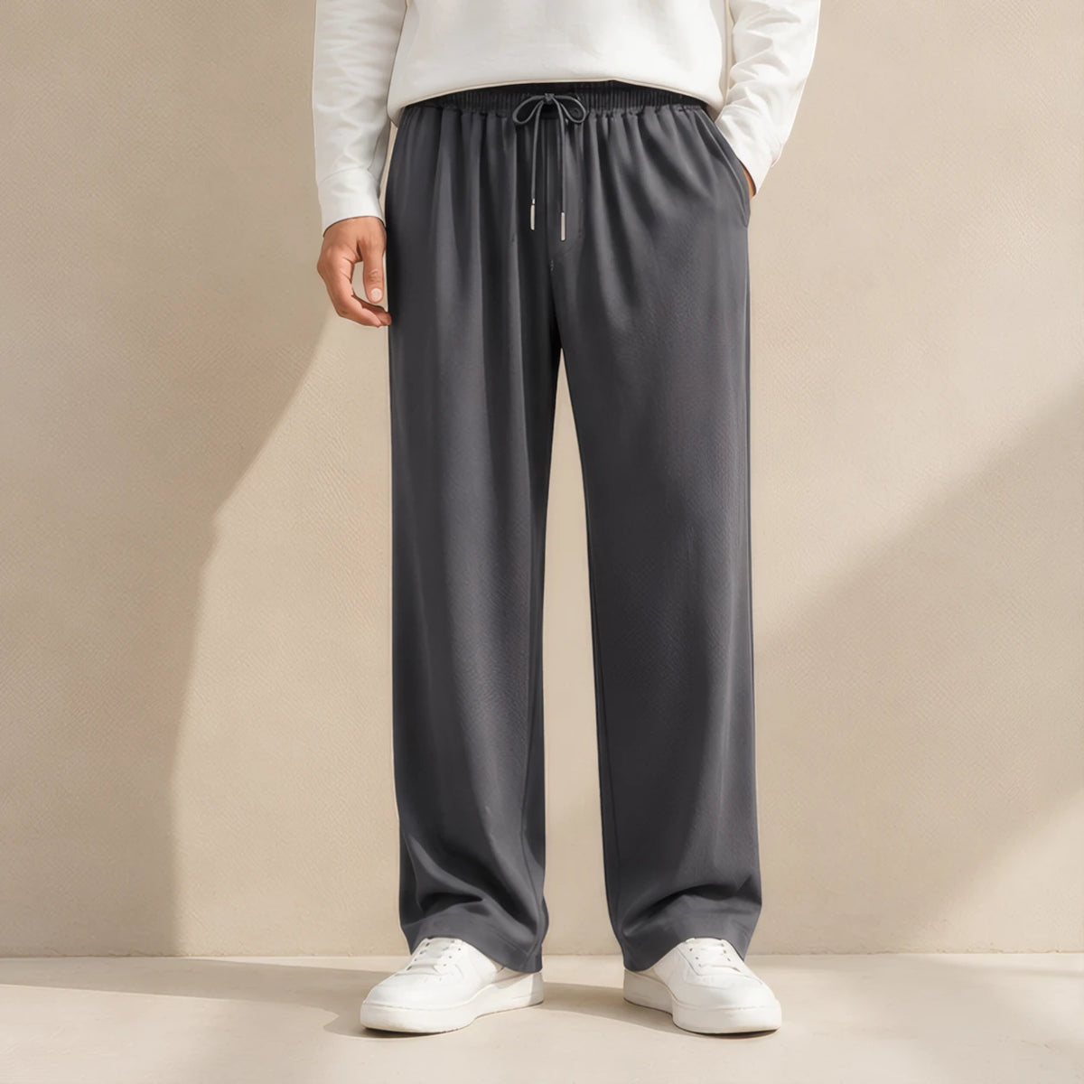 Henrik Relaxed Pants - Dark Gray - Men's Clothing > Pants > Wide-Leg Pants - Hendlys - Image 1
